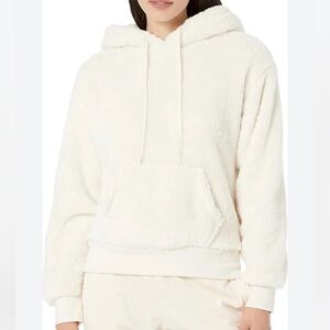 NWT PJ Salvage Stone Faux Fur Let's Cozy Hoodie Small